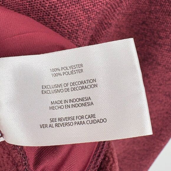 Eddie Bauer Mens Snap Pullover Fleece Sweater Long Sleeve Red Heather Size Large - Picture 8 of 9